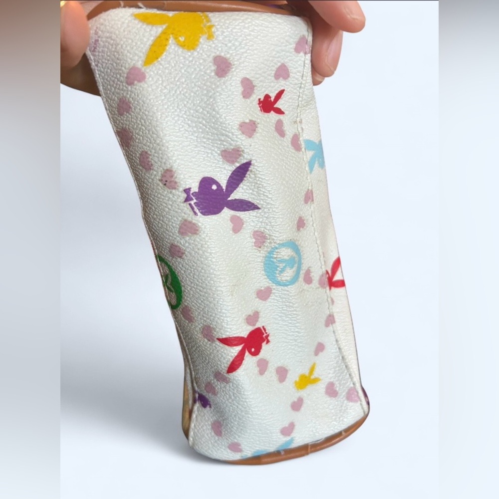 Playboy Mini Satchel Bag Bunny Print White Multicolor Y2K Small Handbag - Picture 6 of 8